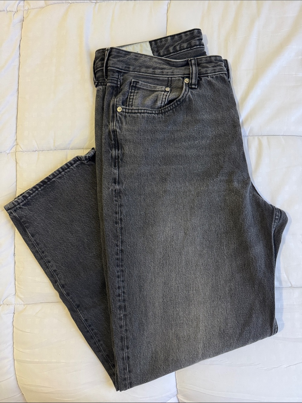 H&M Loose fit jeans, washed black size 34x32